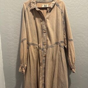Free People Distressed denim dress
